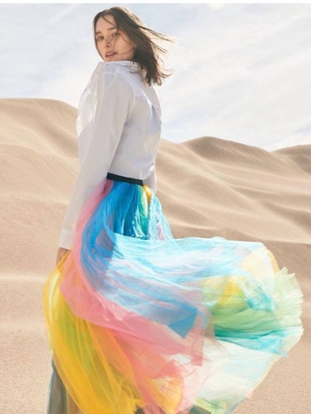 J. Crew Tulle ball skirt rainbow multi 2 - Picture 3 of 10